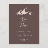 Klare Berglandschaft Save the Date Postkarte (Vorderseite)