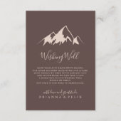 Klare Berglandschaften Hochzeit wünschend gut Begleitkarte (Vorderseite)