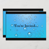 Klare Blasen, blaues Wasser Einladung (Vorne/Hinten)