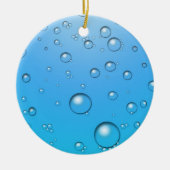 Klare Blasen, blaues Wasser Keramikornament (Vorne)