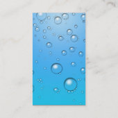 Klare Blasen, blaues Wasser Visitenkarte (Rückseite)