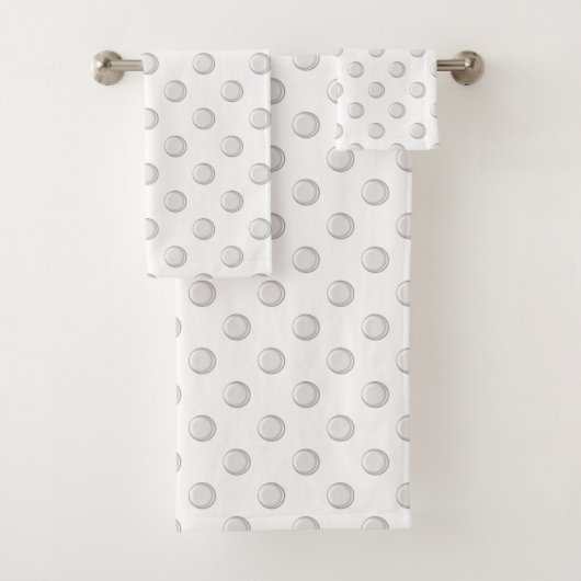 Klare Blasen-Polka-Punkte Badhandtuch Set (Insitu)