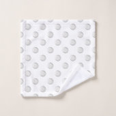 Klare Blasen-Polka-Punkte Badhandtuch Set (Waschlappen)