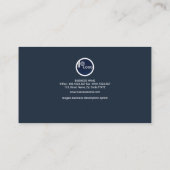 Klare blaue Visitenkarte (Rückseite)