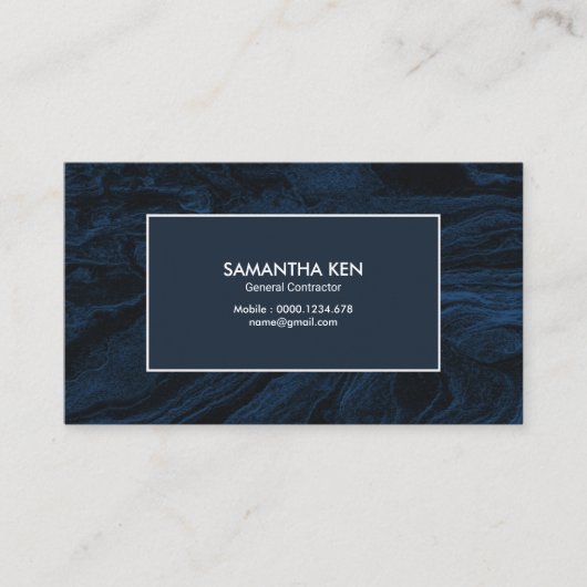 Klare blaue Visitenkarte (Vorderseite)