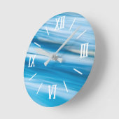 Klare blaue Wall-Uhr Runde Wanduhr (Winkel)