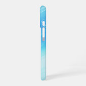 Klare blaue Wasserfarbe Kunst iPhone 16 Hülle (Linke Seite)