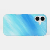 Klare blaue Wasserfarbe Kunst iPhone 16 Hülle (Rückseite (Horizontal))