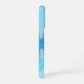 Klare blaue Wasserfarbe Kunst iPhone 16 Hülle (Rechte Seite)