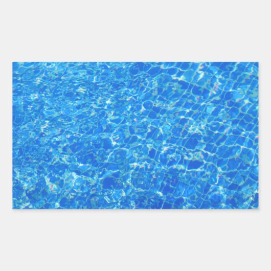 klare blaue Wasserstruktur Rechteckiger Aufkleber (Vorderseite)