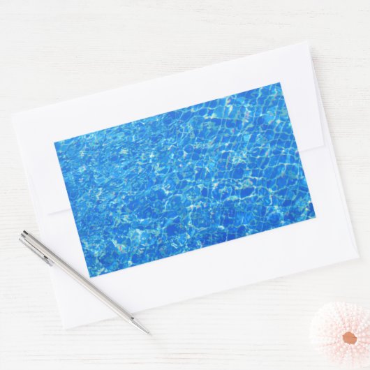 klare blaue Wasserstruktur Rechteckiger Aufkleber (Umschlag)