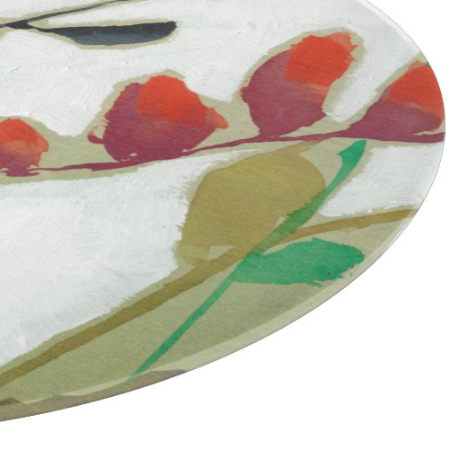 Klare Blumen I Schneidebrett (Ecke)