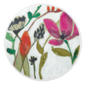 Klare Blumen Keramikknauf (Vorderseite)