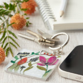 Klare Blumen Schlüsselanhänger (Vorderseite rechts)