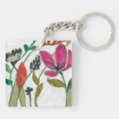 Klare Blumen Schlüsselanhänger (Rückseite)