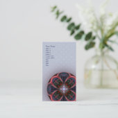 Klare Blumenblatt-Mandala - vertikale Visitenkarte (Stehend Vorderseite)