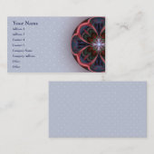 Klare Blumenblatt-Mandala - Visitenkarte (Vorne/Hinten)