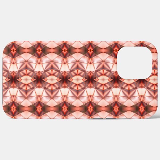 klare Bordeaux-Lachs-Form Case-Mate iPhone Hülle (Rückseite (Horizontal))