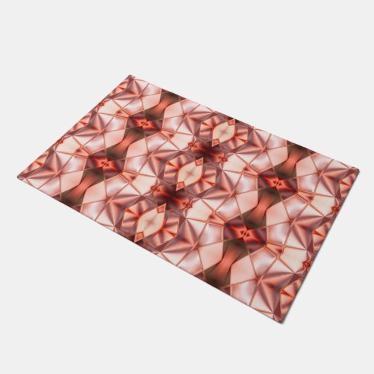 klare Bordeaux-Lachs-Form Fußmatte (Schrägansicht)