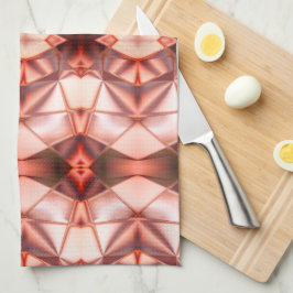 klare Bordeaux-Lachs-Form Geschirrtuch