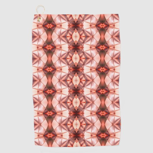 klare Bordeaux-Lachs-Form Golfhandtuch (Vorderseite)