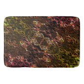 Klare braune Neonspiegelung mit blinkenden Linien Badematte (Vorderseite)