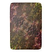 Klare braune Neonspiegelung mit blinkenden Linien Badematte (Vorderseite Vertikal)