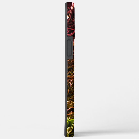 Klare braune Neonspiegelung mit blinkenden Linien Case-Mate iPhone Hülle (Rückseite / Rechts)