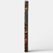 Klare braune Neonspiegelung mit blinkenden Linien Case-Mate iPhone Hülle (Rückseite / Links)