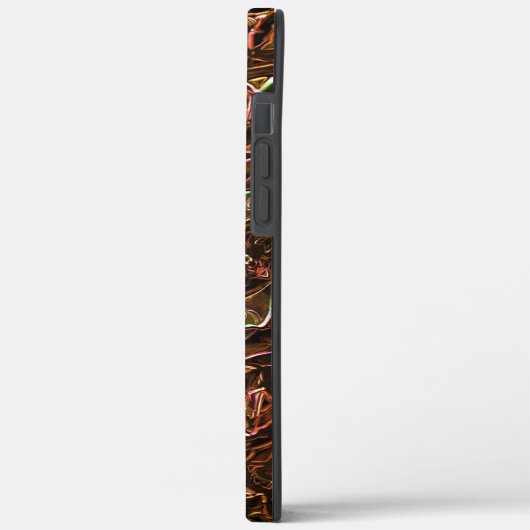 Klare braune Neonspiegelung mit blinkenden Linien Case-Mate iPhone Hülle (Rückseite / Links)