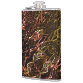 Klare braune Neonspiegelung mit blinkenden Linien Flachmann (Links)