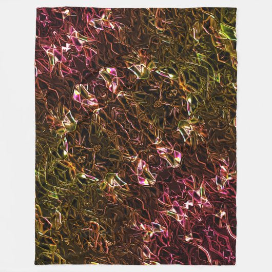 Klare braune Neonspiegelung mit blinkenden Linien Fleecedecke (Vorderseite)