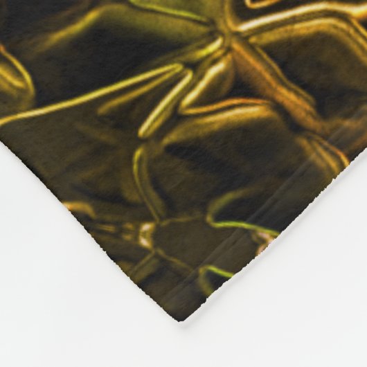 Klare braune Neonspiegelung mit blinkenden Linien Fleecedecke (Ecke)