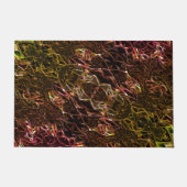 Klare braune Neonspiegelung mit blinkenden Linien Fußmatte (Vorderseite)