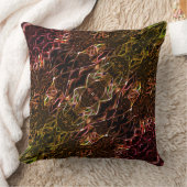 Klare braune Neonspiegelung mit blinkenden Linien Kissen (Decke)