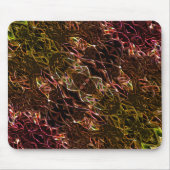 Klare braune Neonspiegelung mit blinkenden Linien Mousepad (Vorne)