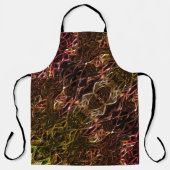 Klare braune Neonspiegelung mit blinkenden Linien Schürze (Vorderseite)