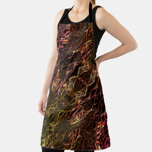 Klare braune Neonspiegelung mit blinkenden Linien Schürze (InSitu)