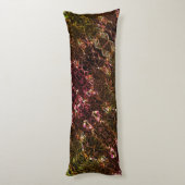 Klare braune Neonspiegelung mit blinkenden Linien Seitenschläferkissen (Rückseite (Vertikal))