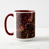 Klare braune Neonspiegelung mit blinkenden Linien Tasse (Links)