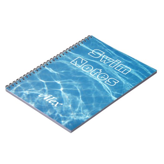 Klare coole blaue Wasserpool-Wasser-Schwimmen Notizblock (Linke Seite)