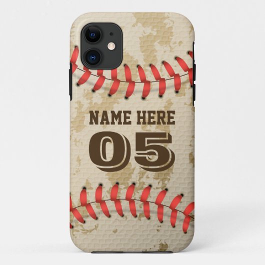 Klare Coole Vintage Baseball Case-Mate iPhone Hülle (Rückseite)