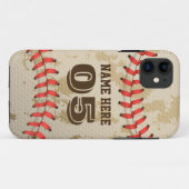 Klare Coole Vintage Baseball Case-Mate iPhone Hülle (Rückseite (Horizontal))