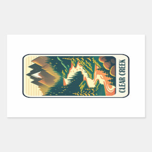 Klare Creek Colorado Farben Rechteckiger Aufkleber