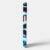 Klare Cyan-Farbtöne in abstrakten Bändern in dunke Case-Mate iPhone Hülle (Rückseite / Rechts)