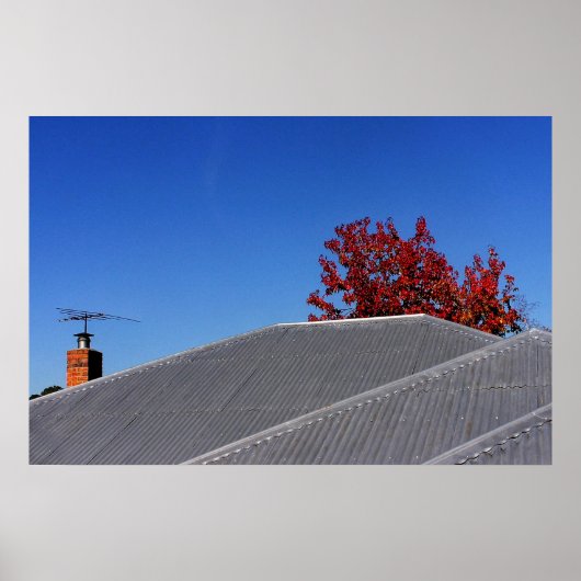 Klare Dachlandschaft Poster (Vorne)
