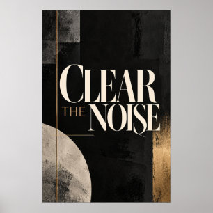 Klare die Geräuschkulisse Dunkle Minimalistische T Poster