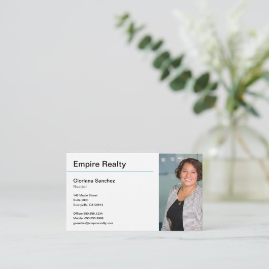 Klare, einfache Linie Visitenkarte für (Stehend Vorderseite)