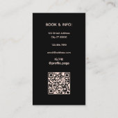 Klare, elegante, minimalistische Monogramm-Visiten Visitenkarte (Rückseite)