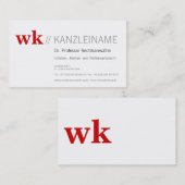 klare, fette, dominante Visitenkarten Visitenkarte (Vorne/Hinten)